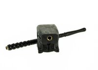 Holzpfeife aus Ebenholz mit Verzierungen "Cobra" L:310mm