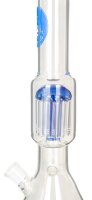 Heisenberg Glasbong 18.8er - Beaker Bubble Blue - H:50cm D:50mm WS:5mm 12 Arm-Baumpercolator - Klar/