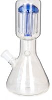 Heisenberg Glasbong 18.8er - Beaker Bubble Blue - H:50cm D:50mm WS:5mm 12 Arm-Baumpercolator - Klar/