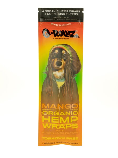 G-Rollz - Reggae Hanf Blunt - Mango Kush - 4 Stück + Maisfilter