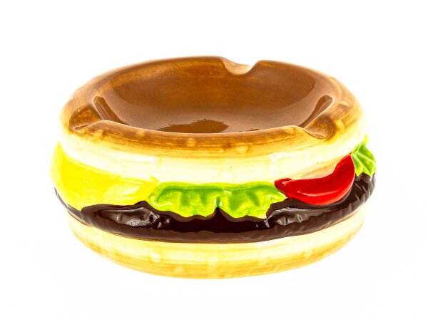 Keramikaschenbecher "Hamburger" D:11cm H:5cm