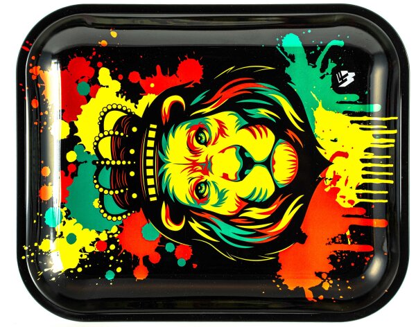 Fire Flow Rolling Tray - Rasta Stencil - 34x27,5cm - Medium