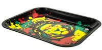 Fire Flow Rolling Tray - Rasta Stencil - 34x27,5cm - Medium
