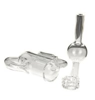 Oil Black Leaf Quarz Banger 14,5er klar - Recycler/Loop -...