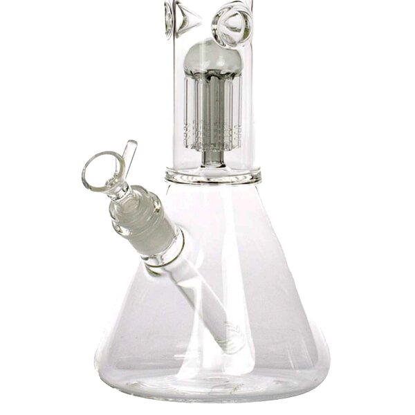 Amsterdam Glasbong 18,8er auf 14,5er - Limited Edition Clear Beaker- 1x Baum-Percolator - H:32cm D:5