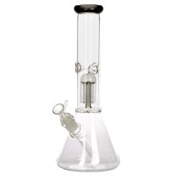 Amsterdam Glasbong 18,8er auf 14,5er - Limited Edition Clear Beaker- 1x Baum-Percolator - H:32cm D:5